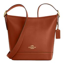 Кожаная сумка через плечо, средняя женская модель Tan Coach cbh19-imtn2