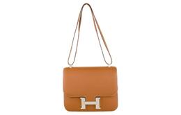 Hermes Сумка кроссбоди, женская наплечная сумка Constance Epsom Leather 37 Gold Brown h083692ck37