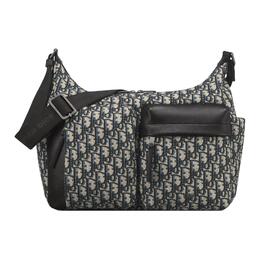 Christian Dior Кожаная водяная кожаная сумка-пельмень через плечо Medium мужская beige & black 1esme190yks-h27e