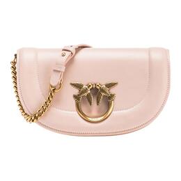 Pinko Сумка из телячьей кожи, седло, через плечо, кроссбоди обычная женская розовая 101970-a0qo-o81q