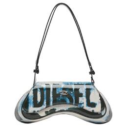 Diesel Полиуретановая наплечная сумка Women's Black & White x10221p6019ha876