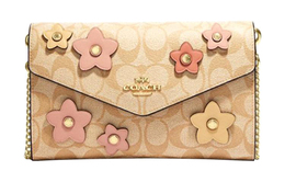 Coach Кожаный конверт клатч кошелек для монет women's khaki ch361-imot4