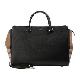 Burberry Кожаная наплечная сумка через плечо женская черная 80840221