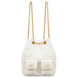 Christian Dior Рюкзак Caro Sheepskin Medium женский молочно-белый m3375uuvb-m030