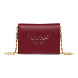 MCM Сумка через плечо из коровьей кожи малая женская бордо mxseaac01xg001