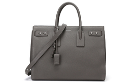 Saint Laurent Женская сумка из коровьей кожи серого цвета 464959-dti0e-2034