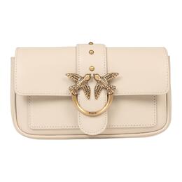 Pinko Женская бежевая сумка через плечо из телячьей кожи 100061-a0f1-c50q