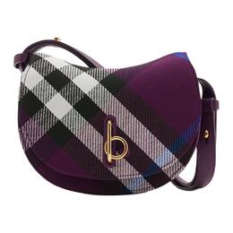 Burberry Сумка через плечо из хлопковой ткани, мини-кроссбоди женская триколор violet 80950611