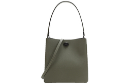 Coach Кожаная сумка-ведро Charlie через плечо, женская сумка через плечо army green 55200-v5quf