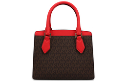 Michael Kors Кожаная сумка Mott с аппликацией из пвх, кроссбоди, женская сумка brown 35t0goxm2b-coral-reef