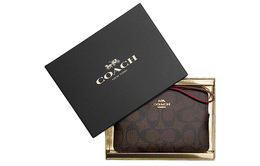 Coach Кожаный клатч Boxed для женщин темно-коричневый 80233-iml72
