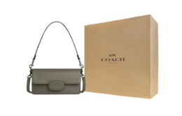 Coach Сумка через плечо eliza из телячьей кожи, кросс-боди medium women's army green ct851-qbmgr