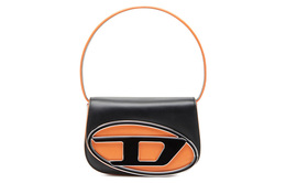 Diesel Кожаная портативная сумка через плечо, женская сумка через плечо black/orange x08396p449444945