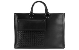 Bottega Veneta Кожаная сумка портфель кошелек мужской black 368047-vaou1-1000