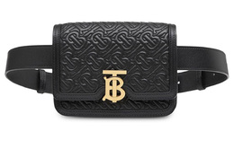 Burberry Женская поясная сумка из телячьей кожи черная 8014828