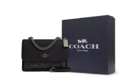 Coach Сумка через плечо Klare Coated Canvas, женская черная cv978-qbmi5