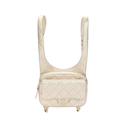 Chanel Металлический рюкзак из ягненка Women's Gold as4621-b15020-nn137