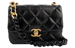 Chanel Мини-сумка кроссбейб из ламбскин для женщин black as3205-b07997-94305