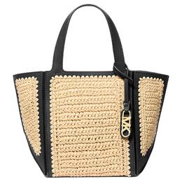 Michael Kors Сумка-шоппер Jordi Polypropylene, маленькая женская сумка beige & black 30s5g9jt5w-naturale nero