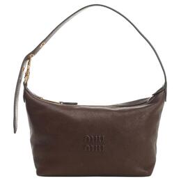 Miu Miu Женская коричневая сумка через плечо из lambskin 5ne841_aefx_f0nbl