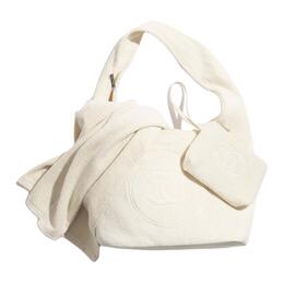 Chanel Сумка пляжная Coco Cotton, женская белая, через плечо aaa938-b20128-10800