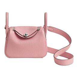 Hermes Сумка кросс-боди Lindy Clemence мини женская 3Q rose sakura cherry blossom pink h085956ck3q