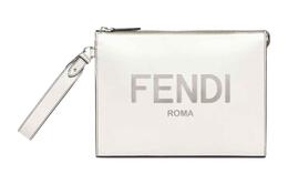 Fendi Клатч на запястье из телячьей кожи мужской светло-серый 7va491-ac9l-f1h33