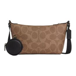 Сумка через плечо Crossbody Coated Canvas, средняя женская сумка через плечо tan Coach ccg19-qbnrx
