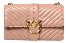 Pinko Сумка-кроссбоди через плечо из коровьей кожи ласточка, средняя, женская, розовая 1p22bt-y7fy-o81