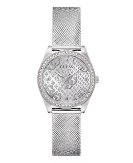 Женские аналоговые серебряные часы с сеткой, 32 мм Guess, серебро 19321798 | silver