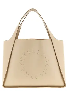 Stella McCartney-The Logo Bag Borse A Spalla E Tracolla Beige-Donna 53153128972628