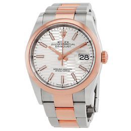 Rolex Datejust 36 Automatic Silver Motif Dial Chronometer Watch 126201sso