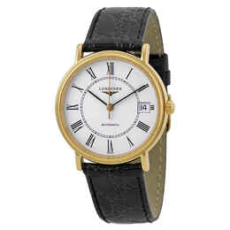 Longines Presence Automatic Black Leather Mens Watch l4.821.2.11.2