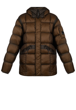 C.P. COMPANY: Зелёный пуховик 