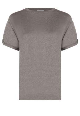 BRUNELLO CUCINELLI: Серая футболка 