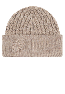 EMPORIO ARMANI: Бежевая шапка 
