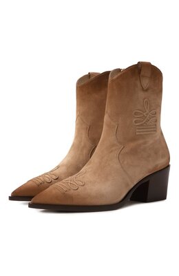 Santoni: Бежевые ботинки 