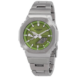 Casio G-Shock G-Steel 2100 Series Quartz Green Dial Mens Watch gm2110d-3a