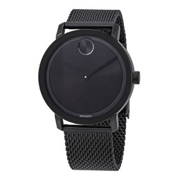 Movado Black Dial Black Ion-plated MeshMens Watch 3600562