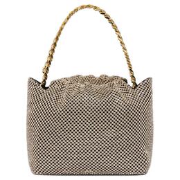 Pinko Сетчатая сумочка-клатч мини Women's Gold 103534-a1yu-z99y