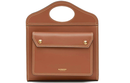 Burberry Кожаная сумка мини women's malt brown 80147761