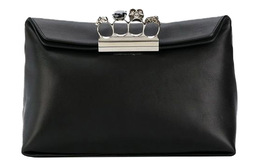 Alexander McQueen Кожаный клатч для женщин черный 631864-csrwy-1000