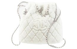 Chanel Большой женский рюкзак из овчины white as4278-b13693-10601