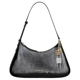 Givenchy Женская черная сумка через плечо из телячьей кожи малого размера bb511jb27x-001