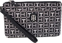 Женский клатч-кошелек с логотипом Tommy Hilfiger среднего размера, Black / White b0flwy17bg | black / white