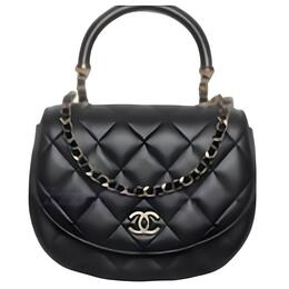 Chanel Барабанная кожаная сумка через плечо, женская черная ap4410-b18972-94305