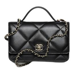 Chanel Гладкая телячья кожа женская сумка через плечо One Shoulder черная ap4931-b22105-94305