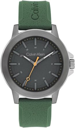 Мужские часы Calvin Klein CK Reset - кварцевые часы 42 мм, 3 часа, спортивный силиконовый ремешок, водонепроницаемость 30 метров - модные часы премиум-класса с ярким дизайном - подарок для него, Green b0dkgb52v9 | green