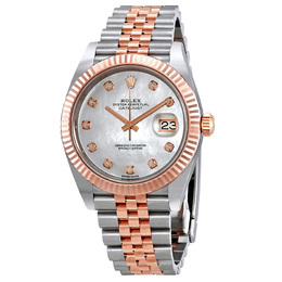 Pre-owned Rolex Datejust Diamond Mother of Pearl Dial Mens Watch 126331mdj