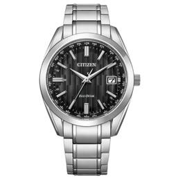 Мужские часы Collection Solar Quartz Movement Super Titanium Strap 40 мм с черным циферблатом Citizen, черный Dial cb0261-53e